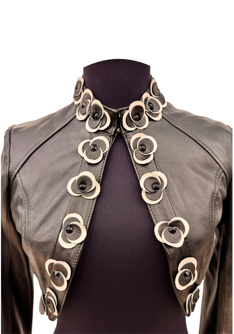 Coprispalle corto in pelle con applicazioni NICE GIRLS | Giubbotti | N3.PIRY000